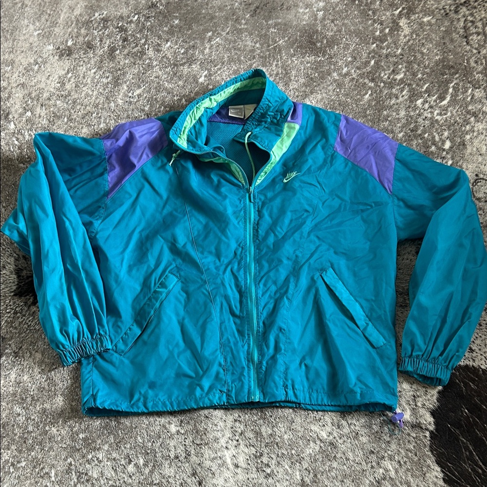 Vintage Nike Teal and Purple Windbreaker Jacket